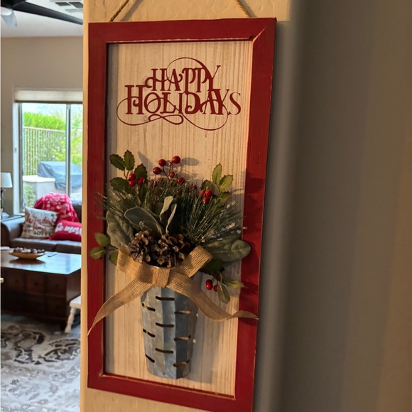 Festive Red and Green Holiday Decor with Evergreen Foliage - Picture 2 of 5